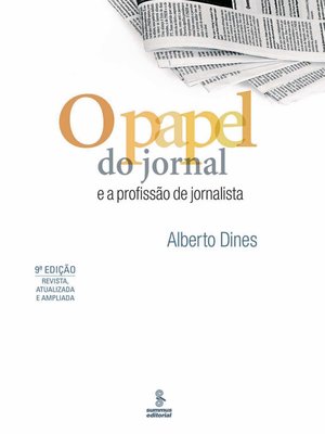cover image of O papel do jornal e a profissão do jornalista